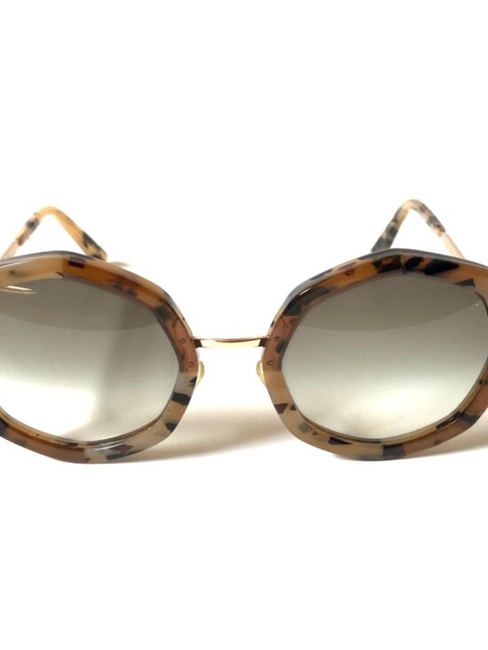 Face a Face Chance 2 Sunglasses Womens Brown Gold Gradient Octagon Italy Plastic main image 10